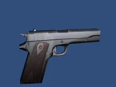 Low Poly 45 Automatic Pistol Low-poly 3D model