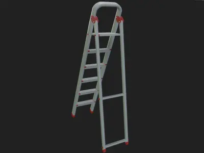 Aluminum Folding - 6 Step Ladder 3D model