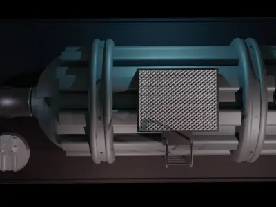 Industrial Pump Low-poly 3D model