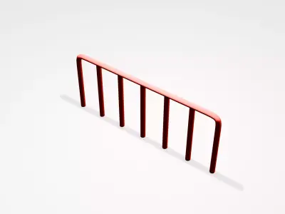 Game Ready - 5 Colors Metal Street Fence Low-poly 3D model