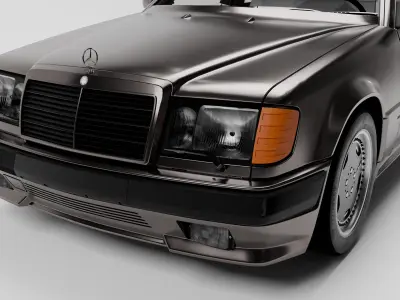 Mercedes Benz AMG Hammer Wagon 1987 Low-poly 3D model