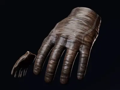 Gloves Leather Armor - Rigged UE5 Low-poly 3D model