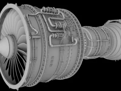 Engine  jet  BOEING 3D model