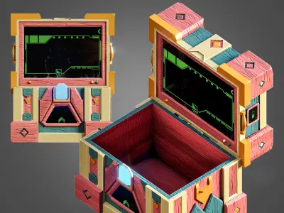 Magic Loot Chest 01- Low-poly Game Ready Low-poly 3D model