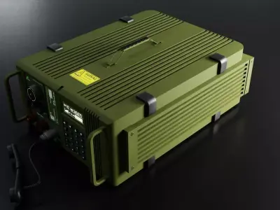 Military Command Radio Console Low-poly 3D model