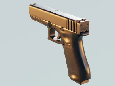 Handgun Low-poly 3D model get