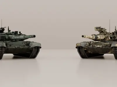 Rigged T90A Game Ready 3D model