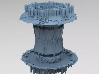 Alien root covenant 6 Low-poly 3D model