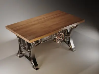 Industrial Table Vintage 3D model