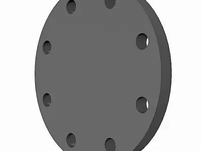 PVC Blind Flanges - DIN2501 Free 3D model