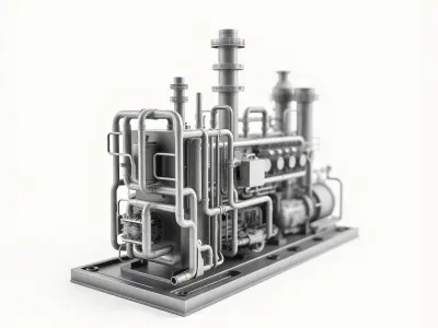 Industrial Generator Model Pack for Production and Game Design Low-poly 3D model