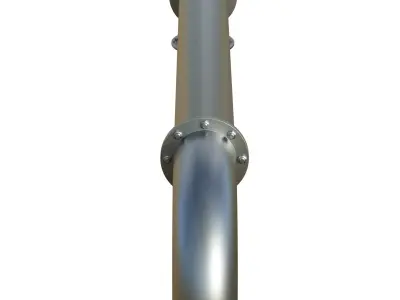 Iron Pipeline Low-poly 3D model
