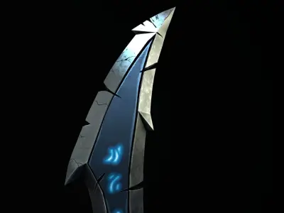 Magical Stylized Sword 3D Model Low-poly 3D model