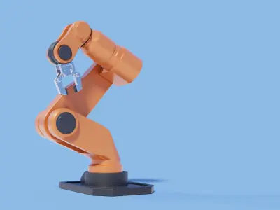Rigged Robot arm Low-poly 3D model purchase