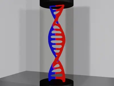 DNA Vial Sci-Fi Container Low-poly 3D model