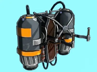 Jetpack v1 Low-poly 3D model