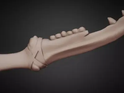 The First Blade - Supernatural Weapon Low-poly 3D model