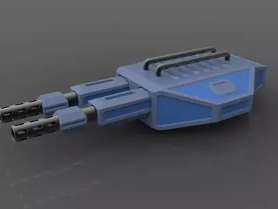 Futuristic gun 3D model