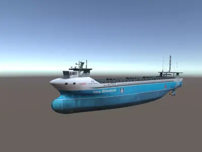 MV Yara Birkeland ship 3d model Low-poly 3D model