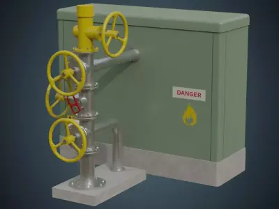 Valves 1A  Low-poly 3D model