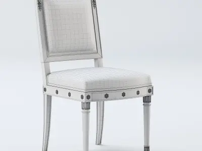 Antique Empire chair XIX 3D model