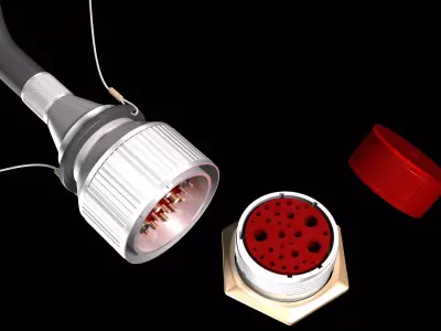 MIL-STD-1760 Connector 3D model