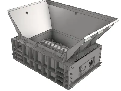 Toothed Roll Crusher Coal Processing Equipment 3D model