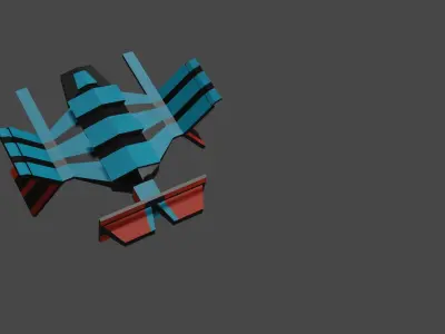 Spaceship plane 3D model