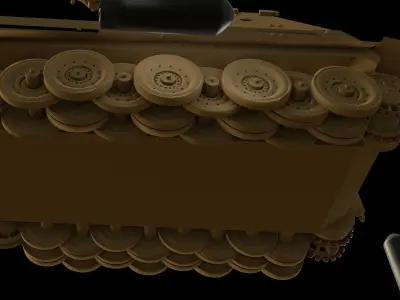 SturmTiger  German  self-propelled artillery of WW2 Free 3D model