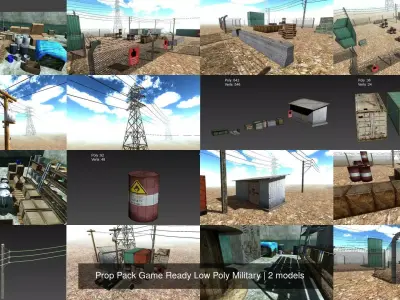 Prop Pack Game Ready Low Poly Military