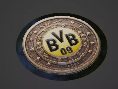 Borussia dortmund Football Medallion 3D print model buy