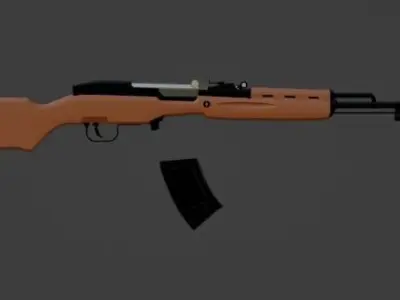 SKS weapon Low-poly 3D model