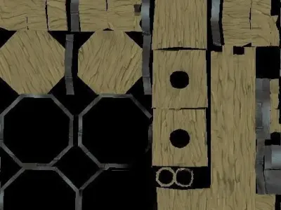 Fantasy Melee Wood  Hammer Weapon  Low-poly 3D model