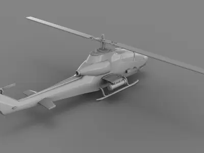 Helicopter 2 Base Mesh Free Free low-poly 3D model