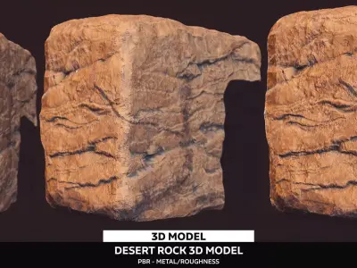 3D Cliff Rock Model - PBR Optimized  Low-poly 3D model