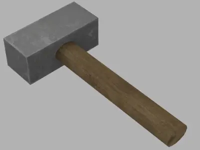 hammer Low-poly 3D model 34