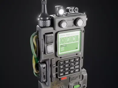 Tactical radio device 3D model