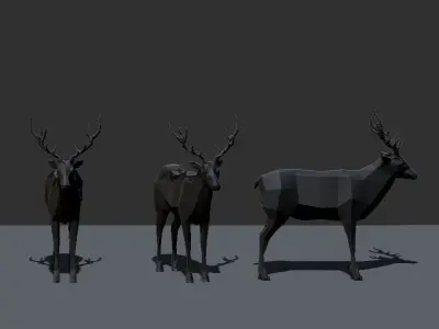 Geometric Deer Statue Nordic Decoration Home Decor  Free 3D print model