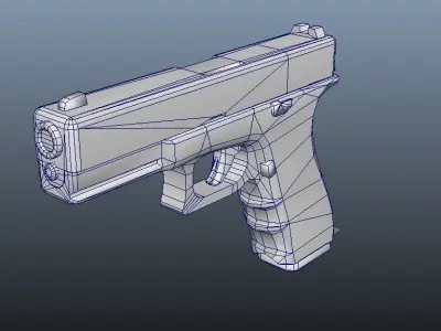 Glock 17 lowpoly model Free low-poly 3D model