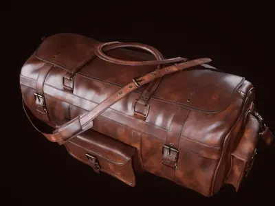 Leather Bag Low-poly 3D model