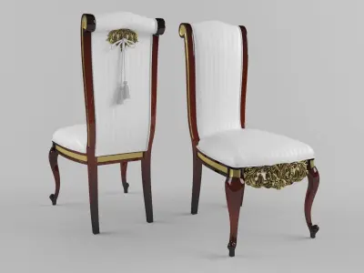 dining chairs classic 3d model 3D model