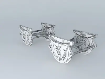 SPARE SPOKED BOGIES For Wagons Free 3D model
