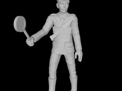 POLICEMAN SET - ARMY SET- MILITARY SET - POLICE PACK 3D print model