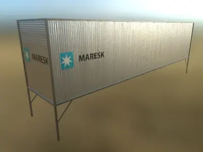 Logistic container  Free low-poly 3D model