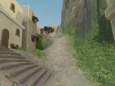 Hillside Village 3D model purchase
