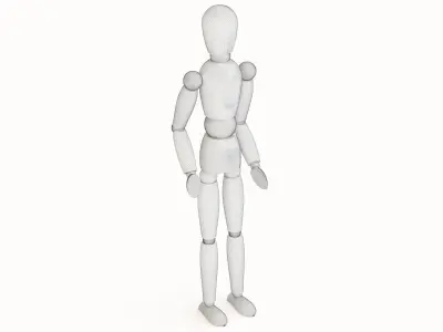 Dummy wooden mannequin 3D model