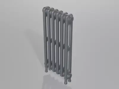 Classic Cast Iron Radiator 2C6 Low-poly 3D model