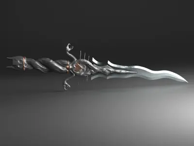 Serpent Dagger Free low-poly 3D model