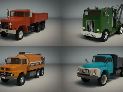 Low Poly Truck Pack 02