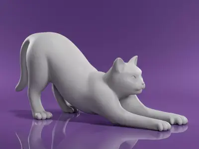 Cat for 3d print Free 3D print model